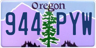 OR license plate 944PYW