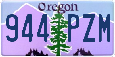 OR license plate 944PZM