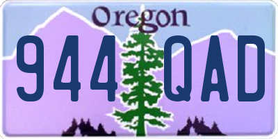 OR license plate 944QAD