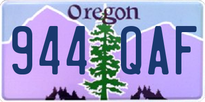 OR license plate 944QAF
