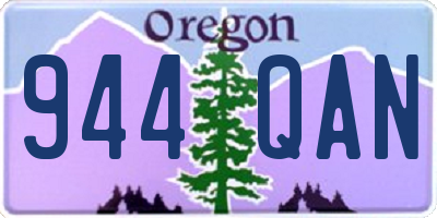 OR license plate 944QAN
