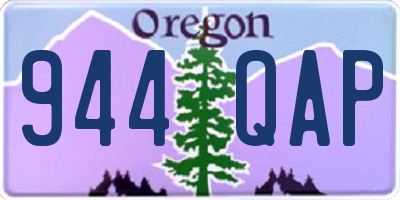 OR license plate 944QAP