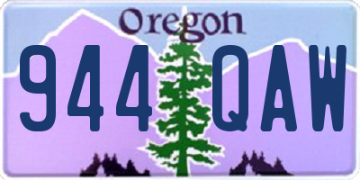 OR license plate 944QAW