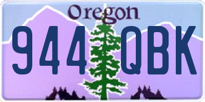 OR license plate 944QBK