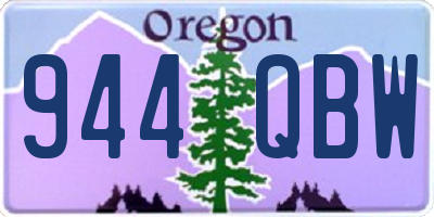 OR license plate 944QBW