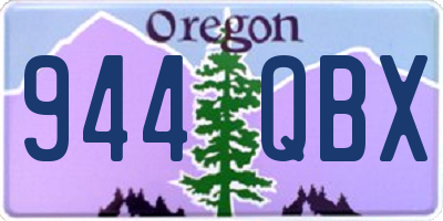OR license plate 944QBX