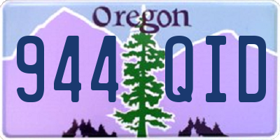 OR license plate 944QID