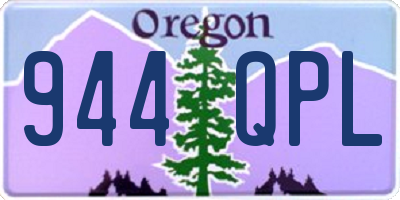 OR license plate 944QPL