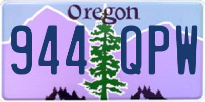 OR license plate 944QPW