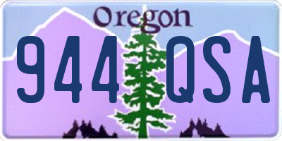 OR license plate 944QSA