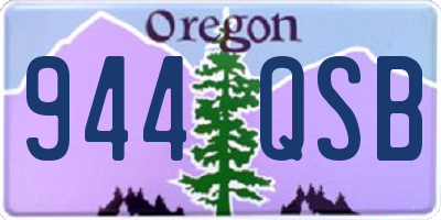 OR license plate 944QSB