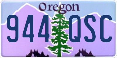 OR license plate 944QSC