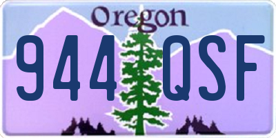 OR license plate 944QSF