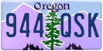 OR license plate 944QSK