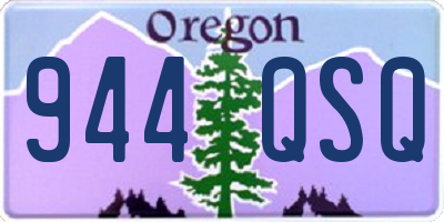 OR license plate 944QSQ