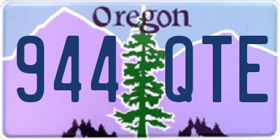 OR license plate 944QTE