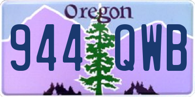 OR license plate 944QWB