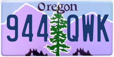 OR license plate 944QWK