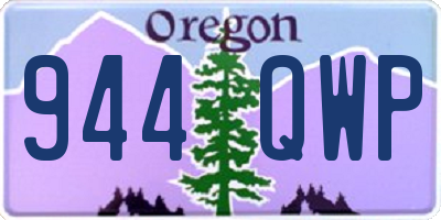 OR license plate 944QWP