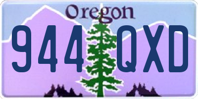 OR license plate 944QXD