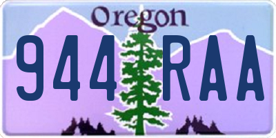 OR license plate 944RAA