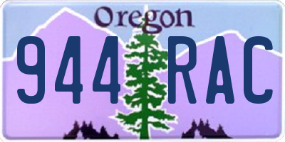 OR license plate 944RAC