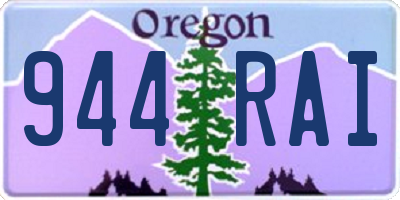 OR license plate 944RAI