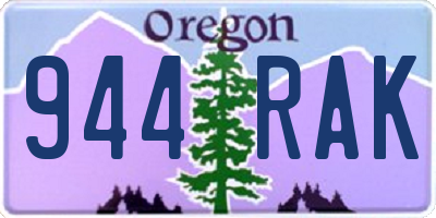 OR license plate 944RAK