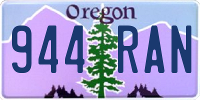 OR license plate 944RAN