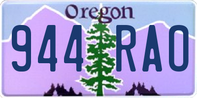 OR license plate 944RAO