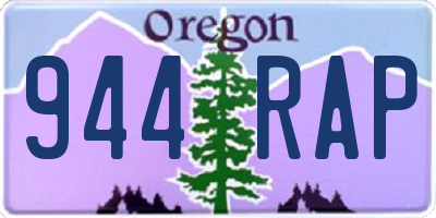 OR license plate 944RAP