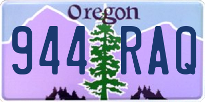 OR license plate 944RAQ