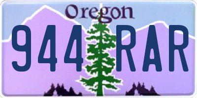 OR license plate 944RAR