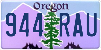 OR license plate 944RAU