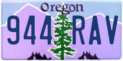 OR license plate 944RAV