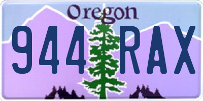 OR license plate 944RAX