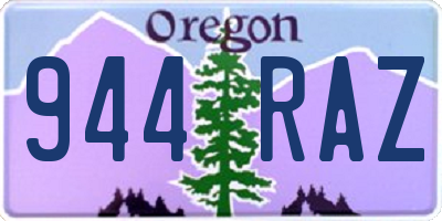 OR license plate 944RAZ