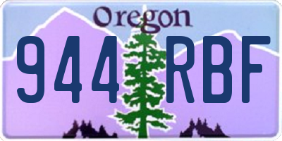 OR license plate 944RBF