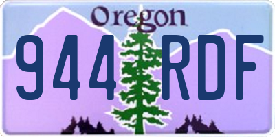 OR license plate 944RDF