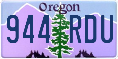 OR license plate 944RDU