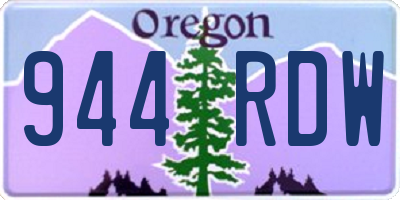 OR license plate 944RDW