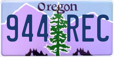 OR license plate 944REC