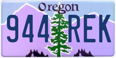 OR license plate 944REK