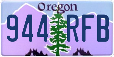 OR license plate 944RFB