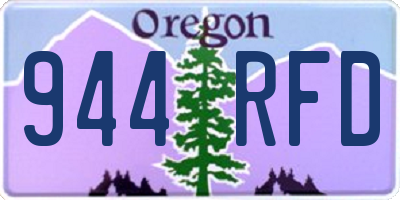 OR license plate 944RFD