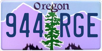OR license plate 944RGE
