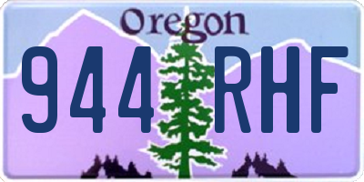 OR license plate 944RHF