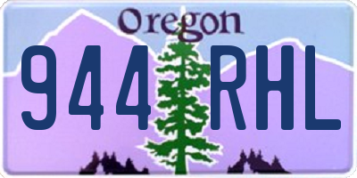 OR license plate 944RHL