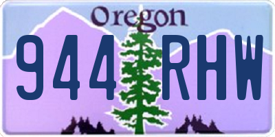 OR license plate 944RHW
