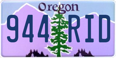OR license plate 944RID
